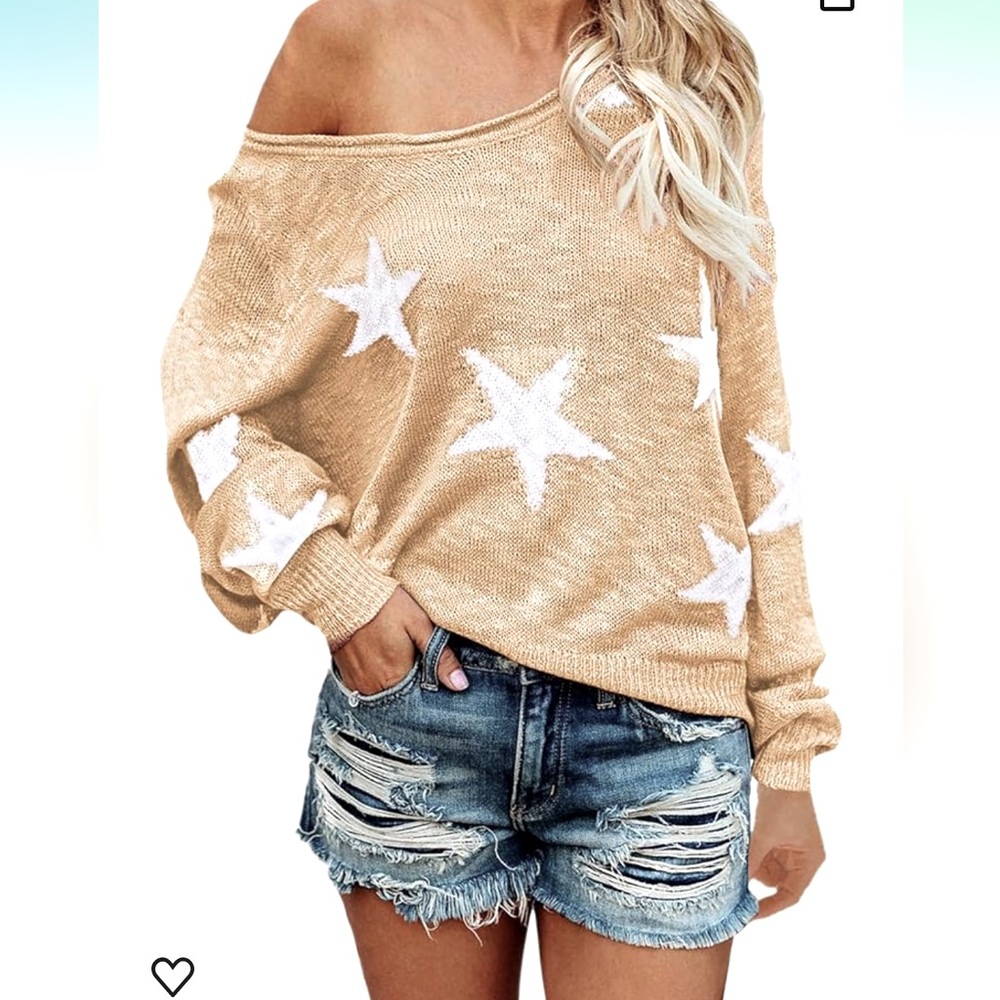 Sweater- ❤️SUPER CUTE❤️Oversized knit boyfriend fit, off the shoulder